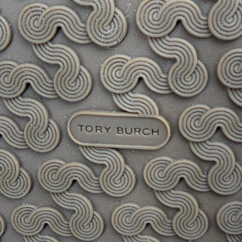 Tory Burch Logan Slide Sandals 9 M Tan Embellished Cross Strap Resort Vacation